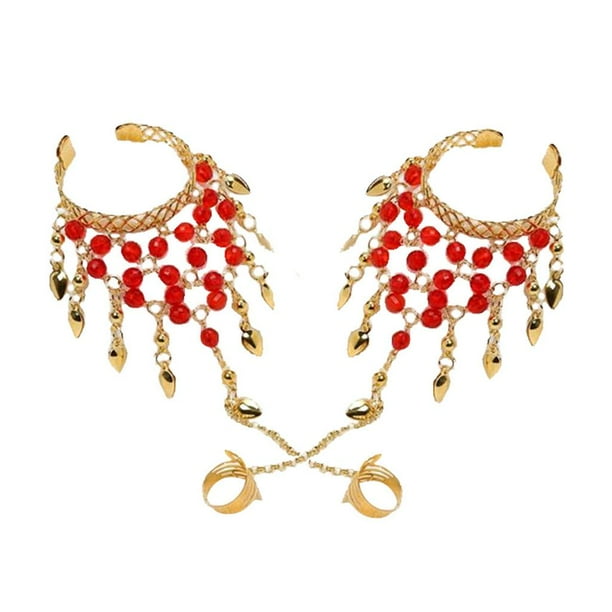 Conjunto de joyería de danza del vientre, colr, accesorio de disfraz de gitano adulto Macarena Joyas gitanas de danza del vientre