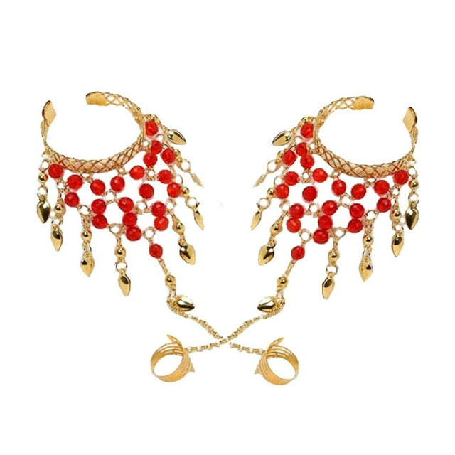 Conjunto de Joyas de Danza Del Vientre Indio, Collar, s, Accesorios de Gitana - Pulsera Salvador Joyas gitanas de danza del vientre