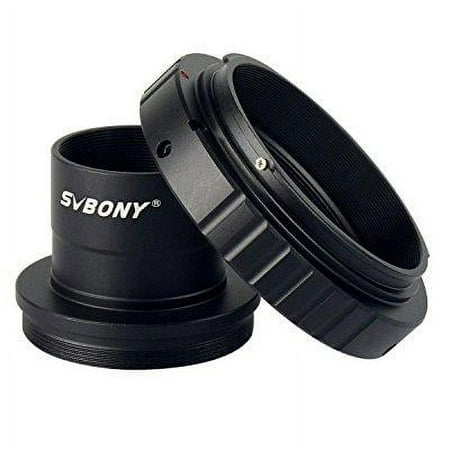 Image of svbony t2 t ring adapter and t adapter 1.25 metal for all canon eos standard ef lenses and telescope microscope camera astrophotography accessories