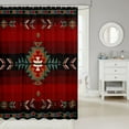 thumbnail image 6 of 72"x72" Southwest Native Design Bath Curtain Southwestern Geometric Shower Curtain for Kids Waterproof Tribal Bathroom Shower Curtain Set Red Green Kids Bathroom Accessories, 6 of 6