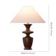 thumbnail image 2 of Lámpara de mesa de madera maciza, mesita de noche, lámpara de mesa pequeña de tela decorativa, mesa de centro, sala de estar, estudio, escritorio, adorno, lámpara de color nogal, 2 of 6