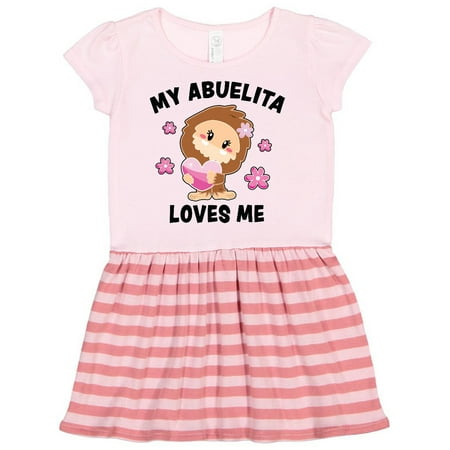 

Inktastic My Abuelita Loves Me with Bigfoot Gift Toddler Girl Dress