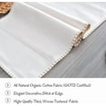 thumbnail image 2 of Organic Cotton Table Runner 72 inches long Decorative Stitched Edge Kitchen Table Runner Bedroom Dresser Scarf Dining Room Table Topper Washable Textured Fabric Runner Furniture Top Cover Beige, 2 of 8