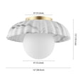 thumbnail image 3 of Safavieh Grima 12" Flush Mount Ligh Flush, White Marble / Gold, 1' X 1', Square, 3 of 3