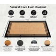 thumbnail image 4 of A1HC Natural Coir Doormat With Classic Border Heavy Duty PVC Backing,0.75 Inch Pile Height, Natural Color, Boot Scrapper, Outdoor Doormat (24" X 39"), 4 of 8