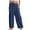 Dark Blue, variant on Diufon Wide Leg Linen Pants for Women Plus Size Summer Casual Drawstring Loose Beach Palazzo Pants with Pockets