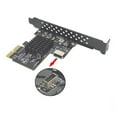 thumbnail image 2 of Tarjeta de expansión PCI-E 2X a USB 3.1 A-Key Gen2, tipo E frontal, 10 Gbps, conector frontal interno tipo E de 20 pines, tarjeta vertical, 2 of 8