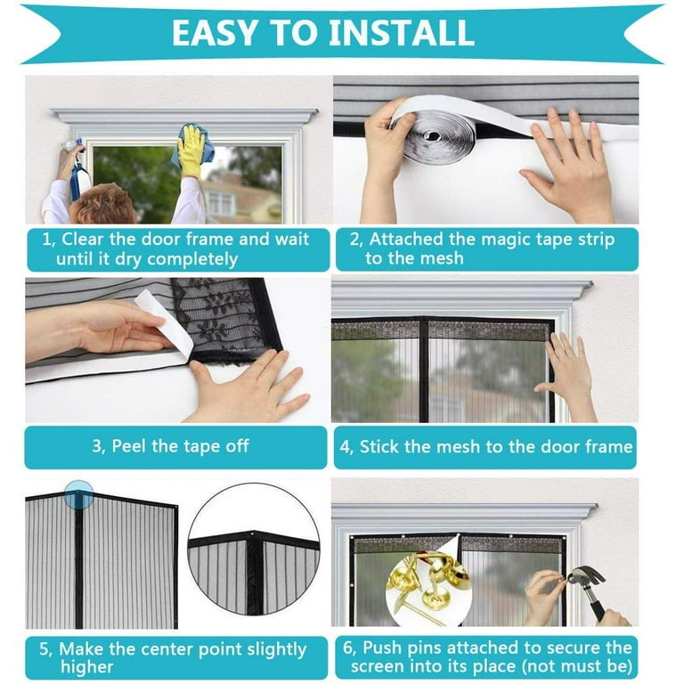 Screen Door With 32 S Duty Mesh Ain, Fits Doors 39x82, Dogs Pets Friendly Door Screen