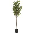 thumbnail image 5 of DecMode 70" Artificial Eucalyptus Tree in Realistic Leaves and Black Pot, 5 of 7