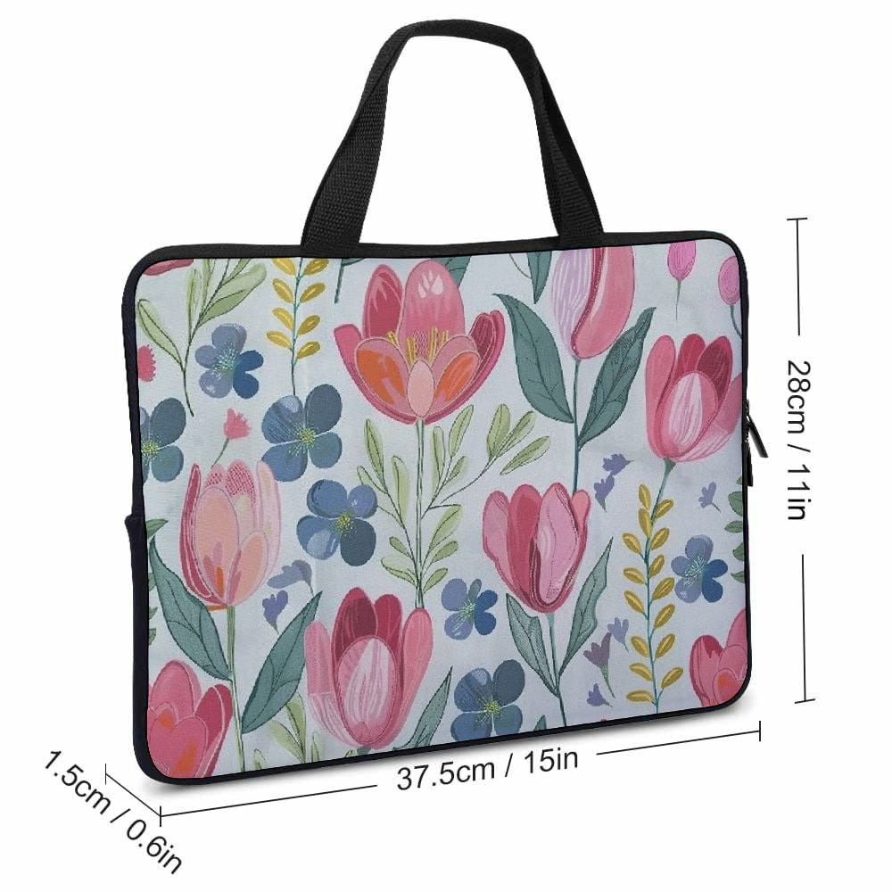 JRXY Flowers Leaves Annabel Kidston Laptop Handle Bag Diving Fabric Soft Carrying Travel Case Ideal for Computer Protection 15inch