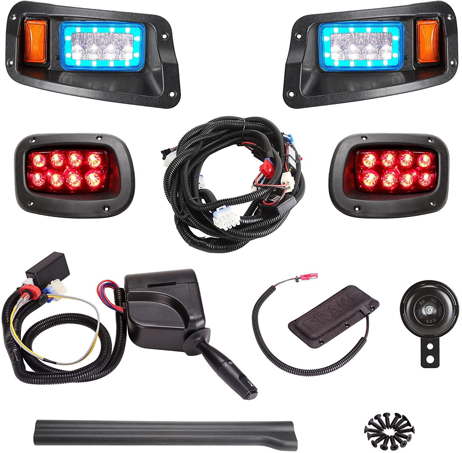 10L0L Deluxe LED Headlight Taillight Light Kit for EZGO Freedom TXT