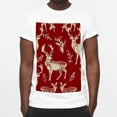 FVQL Colorful Deer Animal Christmas Big and Tall Cotton White Men's T