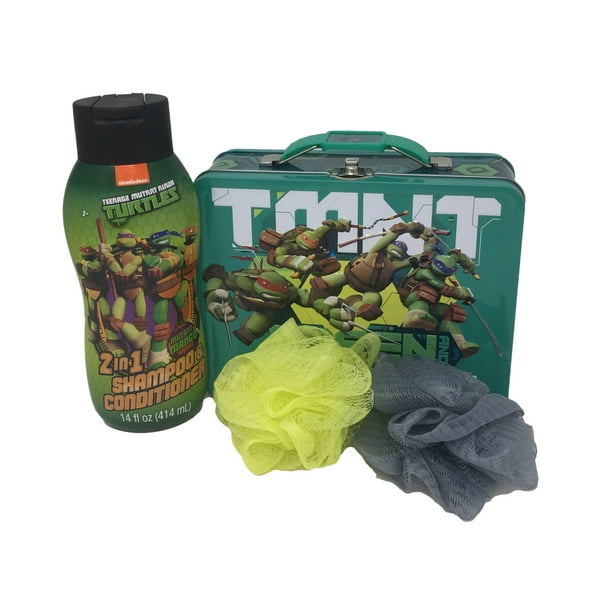 Teenage Mutant Ninja Turtles 4 Pc Bath Set Tin Lunch Box