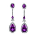 thumbnail image 2 of Bling Jewelry Womens Art Deco Dangle Chandelier Earrings CZ Teardrop Gemstone, 2 of 5