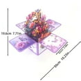 thumbnail image 3 of Greeting Cards Fresh Cut Paper Up Card 3D Colorful Butterfly Paper Bouquet Greeting Card Forever Bouquet 3D Up Greeting Card Birthday Up Card Gift Graduation Gift, 3 of 4