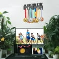 thumbnail image 7 of Marathon Medal Hanger Holder Display Running 5K 10K 21K 42K Sports Medals Display Rack for 60+ Medals Wall Mount Iron Ribbon Hook Hanger Decor for Athletes Players Gifts for Kids, 7 of 7