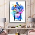 thumbnail image 3 of Designart 'Perfume Chanel Five With Blue Flowers' French Country Framed Art Print, 3 of 4