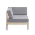 thumbnail image 4 of Linon Sorrell Acacia Corner Outdoor Lounge Chair with Cushions, Natural/Gray, 4 of 13