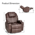 thumbnail image 2 of Gymax Fauteuil Inclinable de Massage Pivotant à 360 Degrés avec Chauffage, 2 of 10