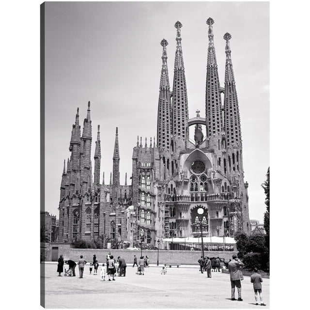 Cuadro Decorativo - Gótico Gaudí España Jr Impresión en canvas, estrechado.