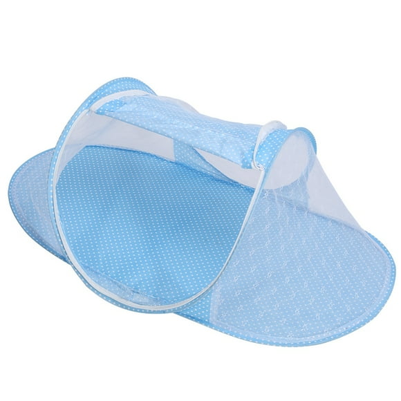 Infant Bed Net Net Baby Infant Toddler Foldable Bed Cot Portable Travel Netting Canopy Net Tent Blue