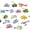Car, variant on 100Pcs/Set Kids 3D Puzzle Toy Number Animal Dinosaur Airplane Tank Spinning Top Cognition 3D Jigsaw Assembly Educational Game Kit Toddlers Boys Girls Gift