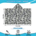 thumbnail image 2 of Pixel Gray Camo Digital Pattern Hooded Bath Towel，50"x30" for Ages 3 To 12 Kids, Quick Dry Lightweight Soft Microfiber Hood Beach Towel Cover Up for Kids, 2 of 7