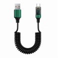 thumbnail image 6 of USB to USB C Fast Coiled Spring Charging Cable 6Amp 66W Fast Charging LED Screen Monitoring Universally for Tablet PC, 6 of 9