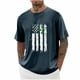 thumbnail image 1 of Camisetas de Manga Larga para Hombre Algodón Impresión Cuello Redondo Blusas de Moda Casual, 1 of 3