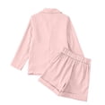 thumbnail image 6 of Wxolcjlv Girls Formal Outfits Solid Color Button Lapel Blazer Baggy Shorts Sets, Sizes 3-14, 6 of 7