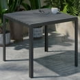 thumbnail image 3 of Flash Furniture Harris Commercial Grade Indoor/Outdoor Black Square Steel Patio Dining Table for 4 with Black Poly Resin Slatted Top, 3 of 12