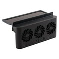 thumbnail image 1 of Solar Powered Car Exhaust Fan, 3 Air Outlets for Summer Air Circulation, Auto Exhaust Cooler & Radiator with Battery & USB Power, Removes Odors, Black, 1 of 8