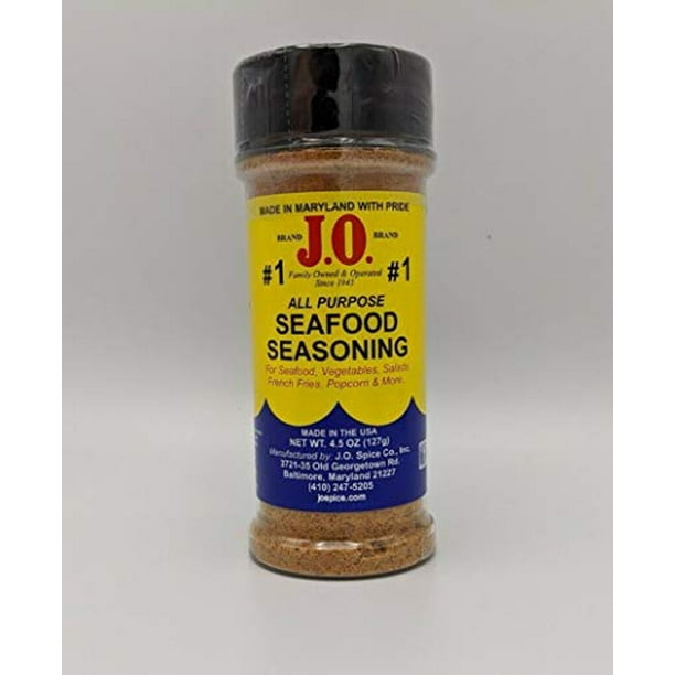 J.O. Spice 1 Seafood seasoning Maryland USA j o 4.5 oz bt