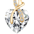 thumbnail image 3 of Necklace Earring Heart Set Clear Rhinestone Anti-Tarnish Gold Tone Jewelry Set, J-42-C, 3 of 4