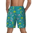 thumbnail image 4 of Balery Cute Shark Turtle Mens Swim Trunks Swim Shorts for Men Quick Dry Inseam Beach Shorts with Compression Liner Pocket-Small, 4 of 9