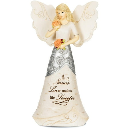Angel Holding Star Figurine - Pavilion Gift Company 82327 Nana Angel Holding Flowers Figurine