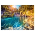 thumbnail image 2 of Design Art Turquoise Water And Sunny Beams Landscape Photo Canvas Art Print, 2 of 3