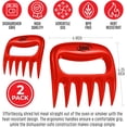 thumbnail image 6 of Kaluns Meat Claws Meat Shredder Tool – Chicken Shredder BBQ Accessories for Pulled Pork, Beef & Grilling – Durable, Heat Resistant, BPA-Free – Red, 6 of 7