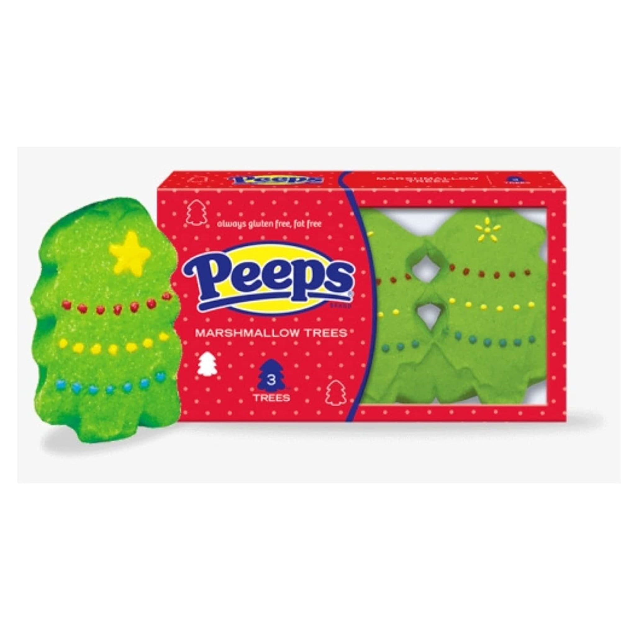 Christmas Peeps Marshmallow Candy, Sugar Coated Holiday Christmas Peeps Marshmallow Candy, Sugar Coated Holiday