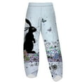 thumbnail image 5 of CLOOCL Retro Pants Plus Size Women Loose Casual Trousers Animal Rabbit Print Oversize Streetwear Pants, 5 of 6