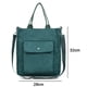 thumbnail image 2 of Bolso de mano de lona con bolsillos, bolso de hombro, bolso informal con asa superior, bolsos cruzados grandes para mujer, verde, 2 of 5