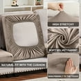 thumbnail image 3 of Sanmadrola Couch Covers Velvet Sofa Cushion Cover Stretch Machine Washable Universal Slipcover Furniture Protector for Couches Sectional Sofas, Taupe, 3 of 10
