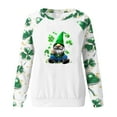 thumbnail image 5 of St. Patricks Day Shirts for Women Long Sleeve Crewneck Sweatshirt Irish Gnome with Shamrock Print Tops Cute Graphic Pullover, 5 of 5