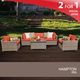 thumbnail image 2 of Hampton 6 Piece Outdoor Wicker Patio Furniture Set 06b, 2 of 7