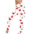 thumbnail image 6 of BLTIBY Valentine's Day Leggings for Women High Waisted Love Heart Graphic Workout Yoga Long Pants Spring Fashion Trousers White L, 6 of 7