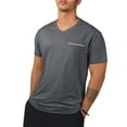 thumbnail image 3 of Mens T-Shirt with Pocket Casual V-Neck Short Sleeve Tees Base Layer Shirts, S, 3 of 8