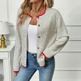 thumbnail image 4 of WRKEKC Cardigans pour Femmes Bouton Cœur Ouvert Manches Longues Sans Capuche Veste Décontractée Haut Vêtements d'Extérieur, 4 of 9