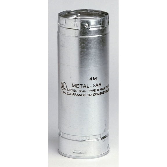 4" x 18" Type B Double Wall Round Gas Vent Pipe UL Listed with SureLock Technology (#4M18)