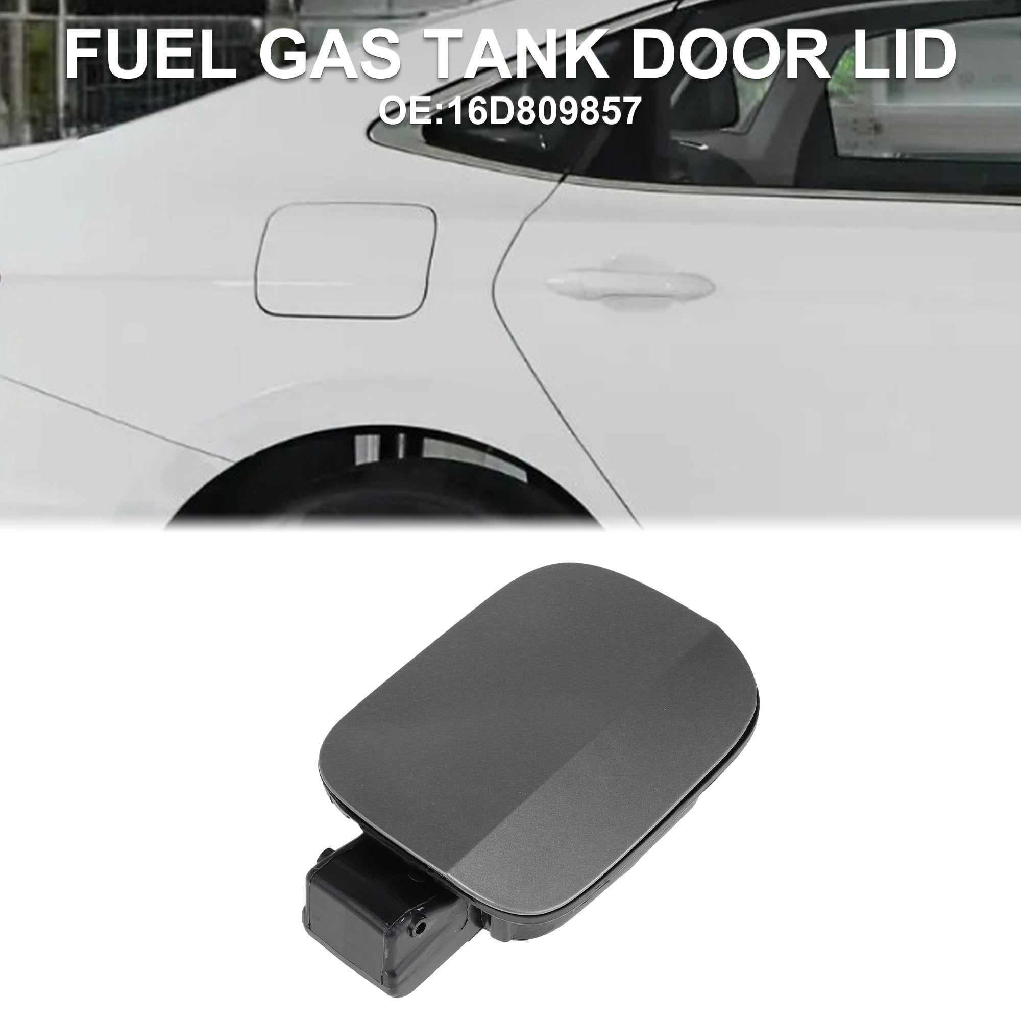 Unique Bargains Fuel Tank Door Cap for Volkswagen Jetta 2012-2018 Filler Flap Cover Gray