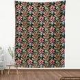 thumbnail image 4 of Ambesonne Colorful Fabric by the Yard Upholstery, Vibrant Floral, 1 Yard, Multicolor, 4 of 5